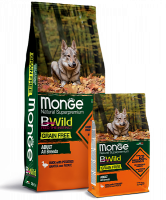 Monge Dog BWild Grain Free Adult All Breeds (утка, картофель) в зоомагазине Лепшы Сябар