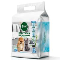 Triol Подстилки впитывающие с угольным фильтром на липучках, 600*600 мм (уп. 12шт.) в зоомагазине Лепшы Сябар