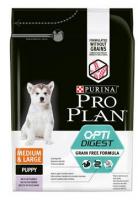 Pro Plan Puppy Medium & Large Opti Digest Grain Free (индейка) в зоомагазине Лепшы Сябар