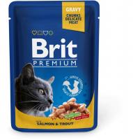 Brit Premium Cat Pouches (лосось, форель), 85 г в зоомагазине Лепшы Сябар