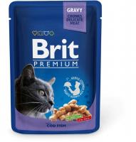 Brit Premium Cat Pouches (треска), 85 г в зоомагазине Лепшы Сябар