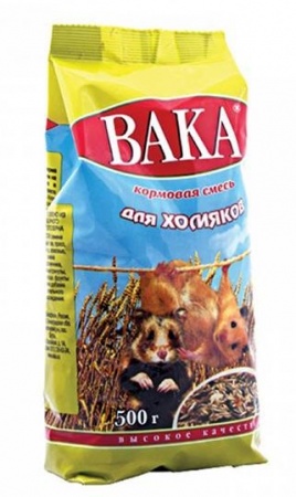 Корм ВАКА "ВК" для хомяков, 500 г в зоомагазине Лепшы Сябар