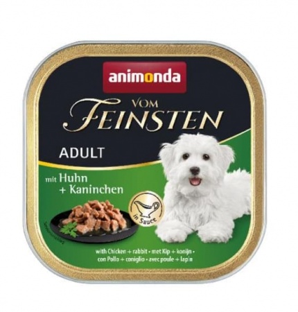 Vom Feinsten Adult (курица и кролик в соусе), 150 г в зоомагазине Лепшы Сябар