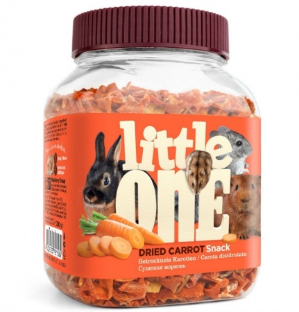 Сушеная морковь Little One для всех видов грызунов, 200 г в зоомагазине Лепшы Сябар
