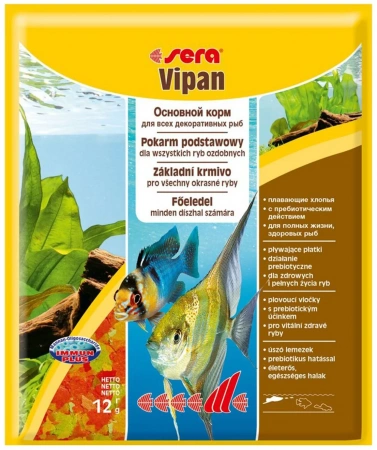 Корм хлопья для всех рыб "Vipan", пакетик, 12 г. в зоомагазине Лепшы Сябар
