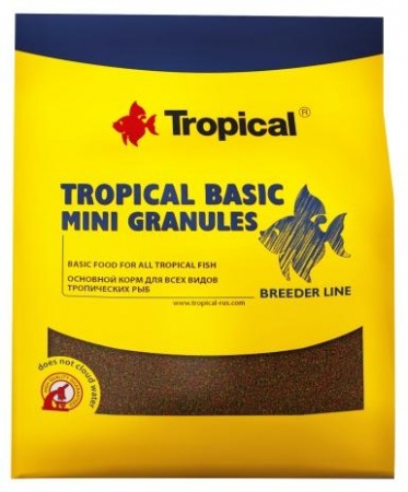         BREEDER LINE TROPICAL BASIC MINI GRANULES (минигранулы) основной корм для всех видов тропических рыб в зоомагазине Лепшы Сябар