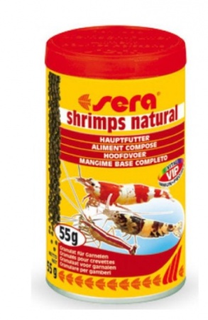 Sera Корм гранулы для креветок "Shrimps Natural", 100 мл., 55 г. в зоомагазине Лепшы Сябар