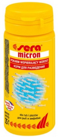 Sera Корм для мальков "Micron", 50 мл., 25 г. в зоомагазине Лепшы Сябар