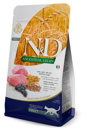 Farmina N&D Ancestral Grain Cat (ягненок, черника) в зоомагазине Лепшы Сябар