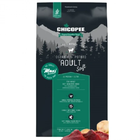 Chicopee Dog HNL Soft Maxi Adult (страус, картофель) в зоомагазине Лепшы Сябар