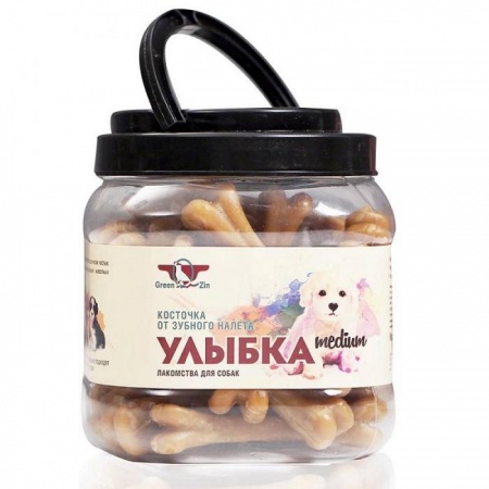 GreenQZin "Улыбка Medium" (сушеные косточки), 750 г в зоомагазине Лепшы Сябар