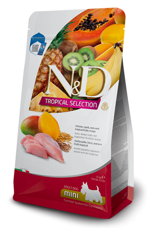 Farmina N&D LG Tropical Selection Adult Mini (курица, тропические фрукты) в зоомагазине Лепшы Сябар