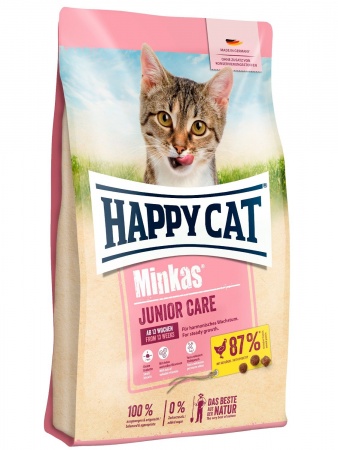 Happy Cat Minkas Junior Care (птица) в зоомагазине Лепшы Сябар