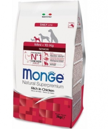 Monge Dog Daily Mini Senior (курица) в зоомагазине Лепшы Сябар