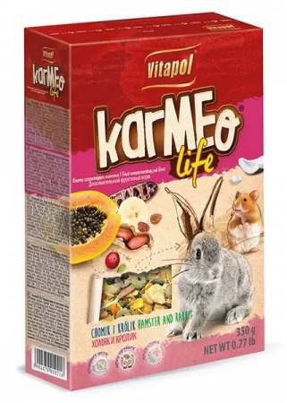 Корм Vitapol для хомяков и кроликов Karma фруктовый, 350 г в зоомагазине Лепшы Сябар