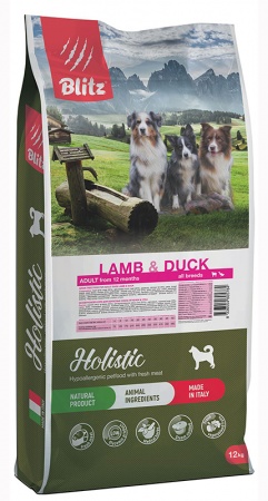 Blitz Holistic GF Adult All Breeds (ягненок, утка) в зоомагазине Лепшы Сябар
